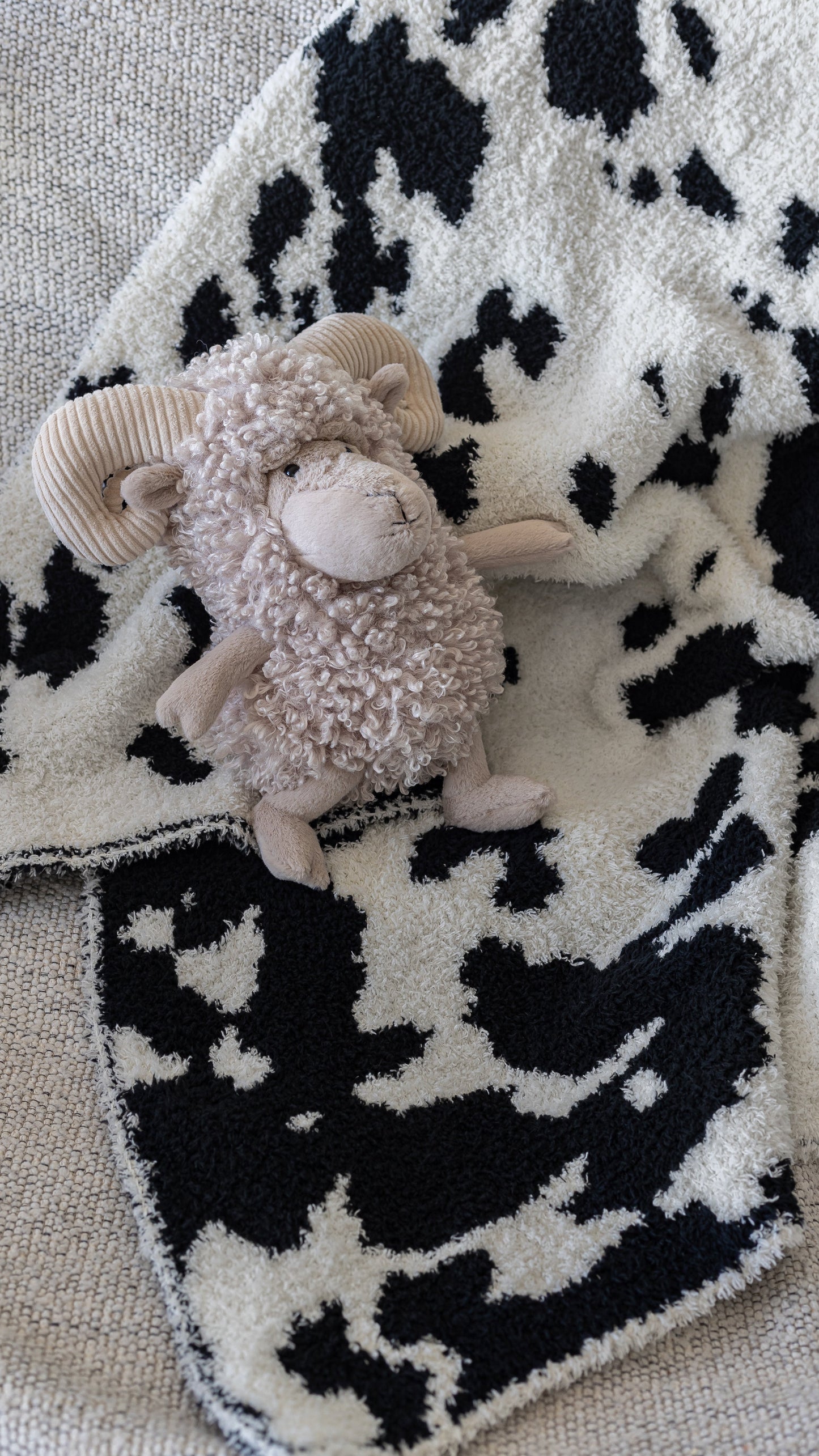 Tap Shoe & Baby's Breath Cow Print Toddler Blanket