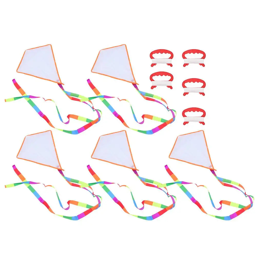 5 Blank Kites Kids Craft H Painted Coloring Kit 30m Line Interesting Blank Kite Boards Mini Teaching Toy Outdoor Project