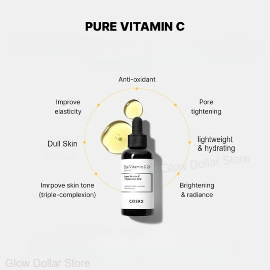 COSRX Pure Vitamin C 23% Serum Vitamin E Hyaluronic Acid,Brighteningand Hydrating Facial Serum Fade Fine Lines Korean Skin Care