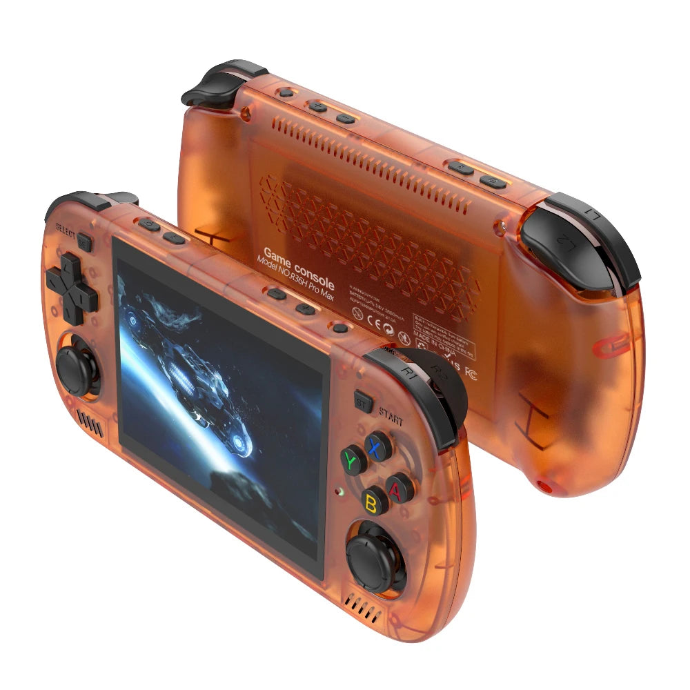 Retro Portable Gaming Console R36H PRO MAX Features a 64-bit Linux system and a 4.2-inch IPS display. This portable handheld vid