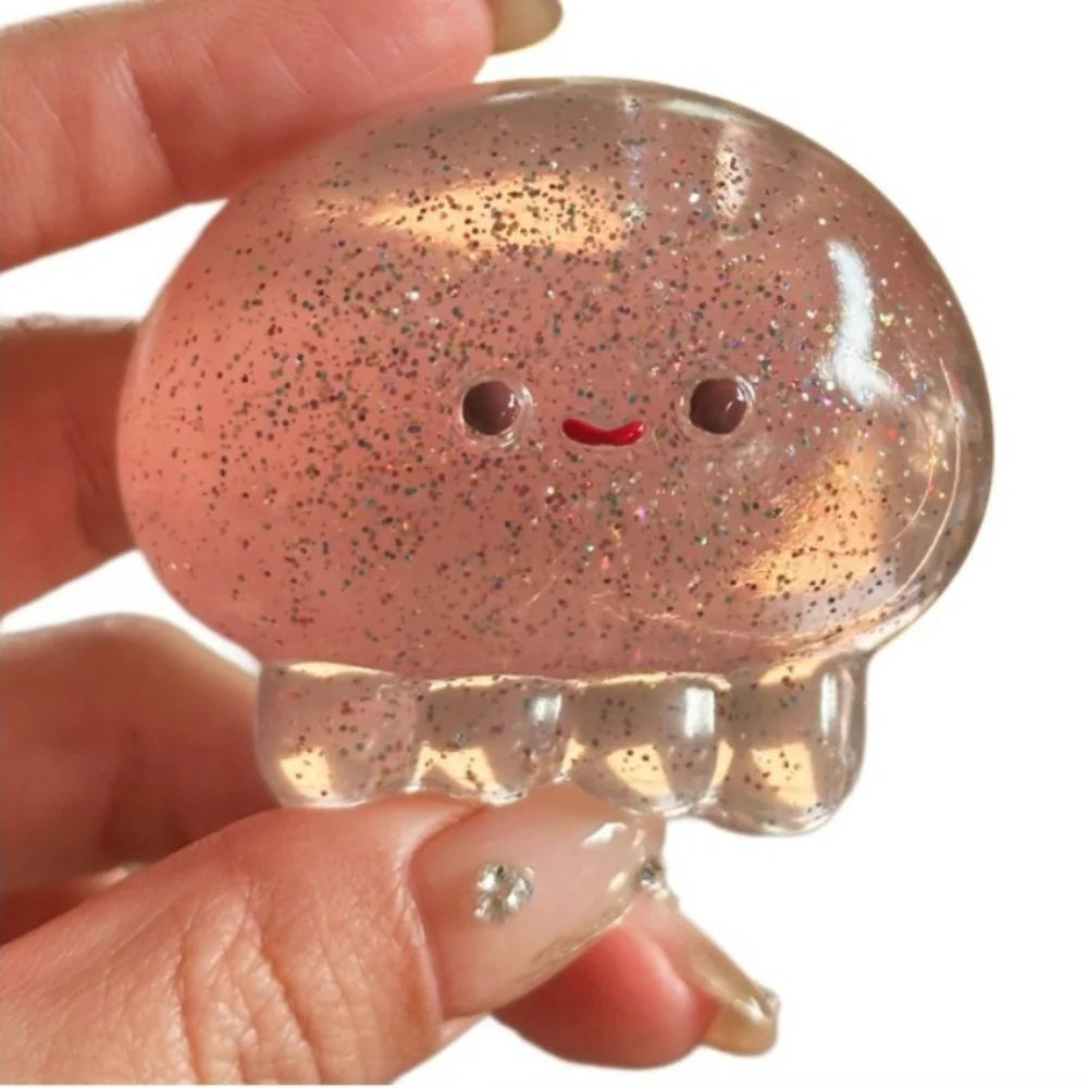 Jellyfish Squishy Toy for Stress Relief - Soft Slow Rising Sensory Fidget Toy Kawaii Party Favors for Kids Adults Birthday Gifts