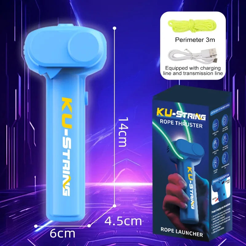 Glow in the Dark Rope Launcher Toy | Handheld Flying Shooter | Interactive Kids Lasso | Decompression Fun Toy for Party & Gifts
