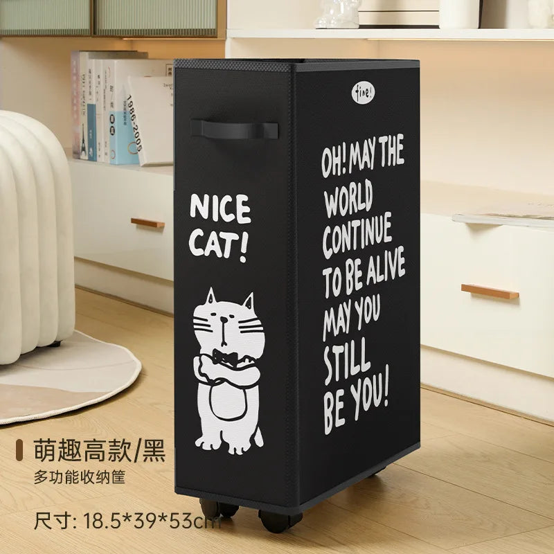 Foldable Laundry Basket Dirty Clothes Basket Clothes Storage Box Yoga Storage Sundries Box with Wheels Bathroom Accessories