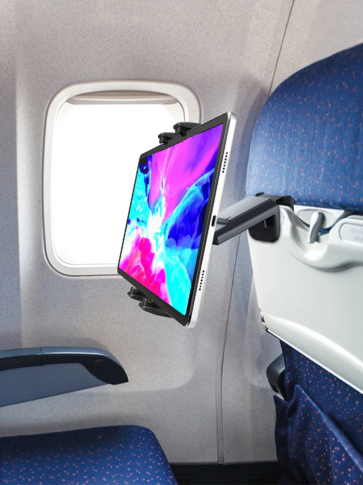New Airplane Tablet Holder Travel Train Seat Cupboard Bar Handfree Foldable Phone Bracket Stand Desk Edge Grip 360 Rotation