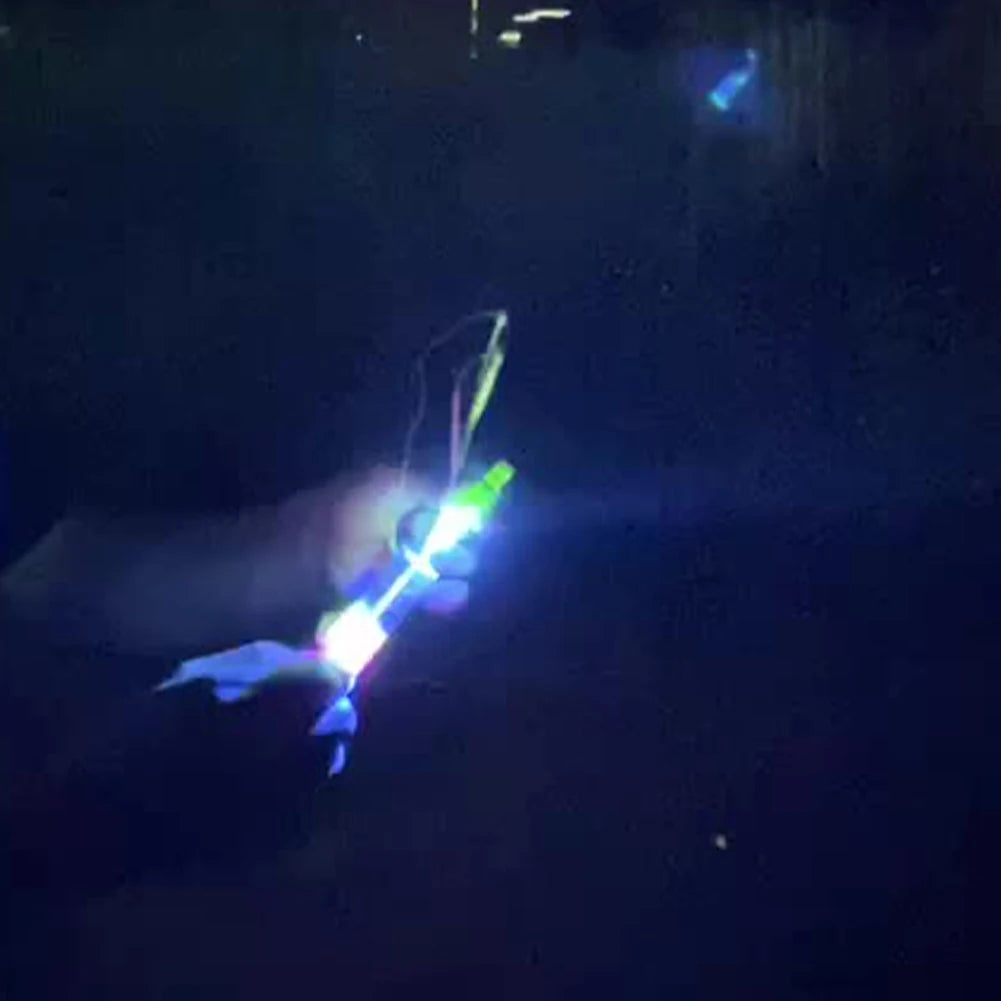 Rocket Slingshot Flying Toys with LED Lights 10Pcs LED Arrow Helicopters + 10Pcs Launchers Flying Toys Luminous Slingshot Toys