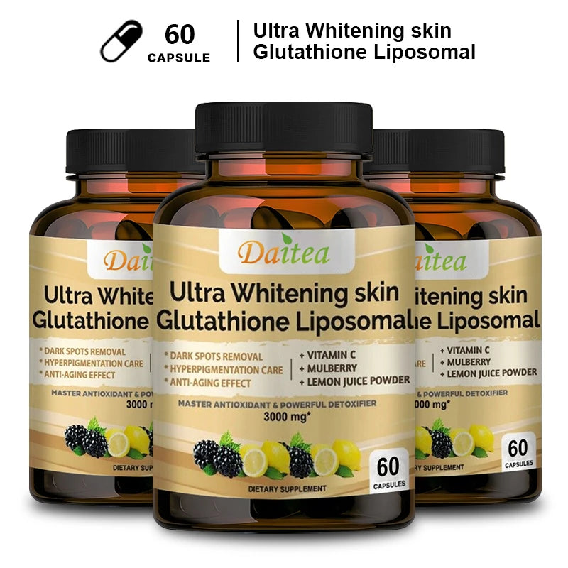 Collagen Glutathione Capsules - Powerful Antioxidants That Help Immune Function, Skin Health, Beauty, Youthfulness and Repair