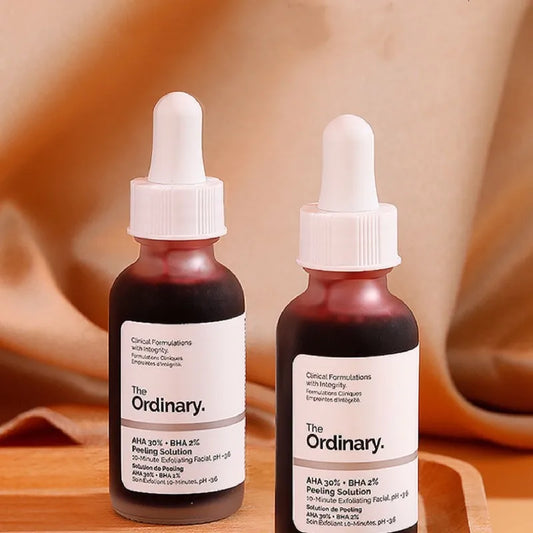 The Ordinary AHA 30% + BHA 2% Exfoliating Essence exfoliates, moisturizes, and improves skin texture. Korean skincare
