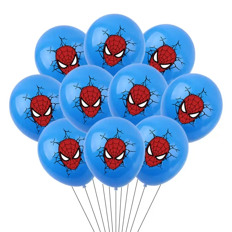10pcs 12inch Marvel Superhero Party Supplies Spider-Man Theme Birthday Decorations Latex Balloons Kids Birthday Party Balloons
