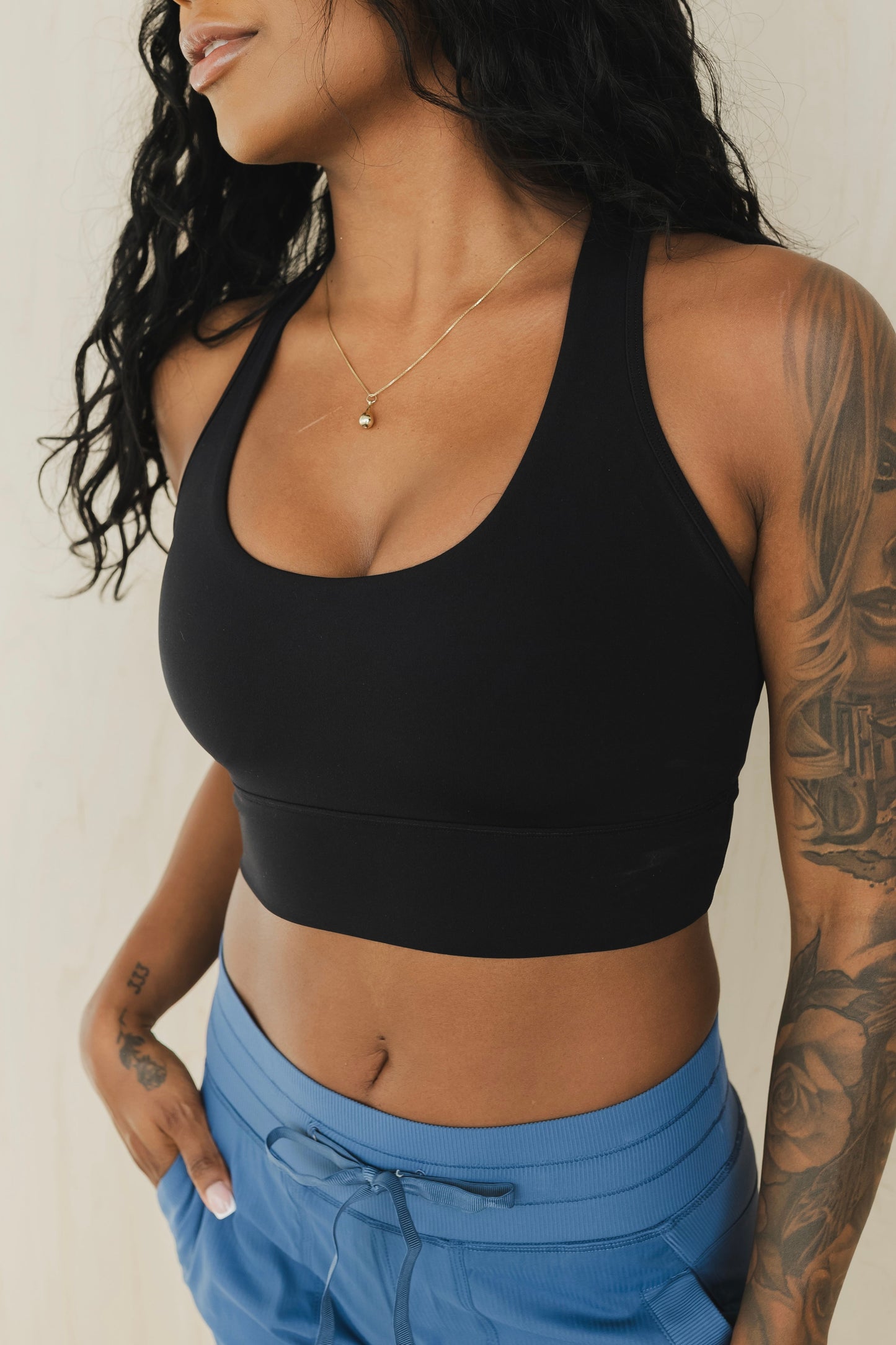 Racerback bra support comfort