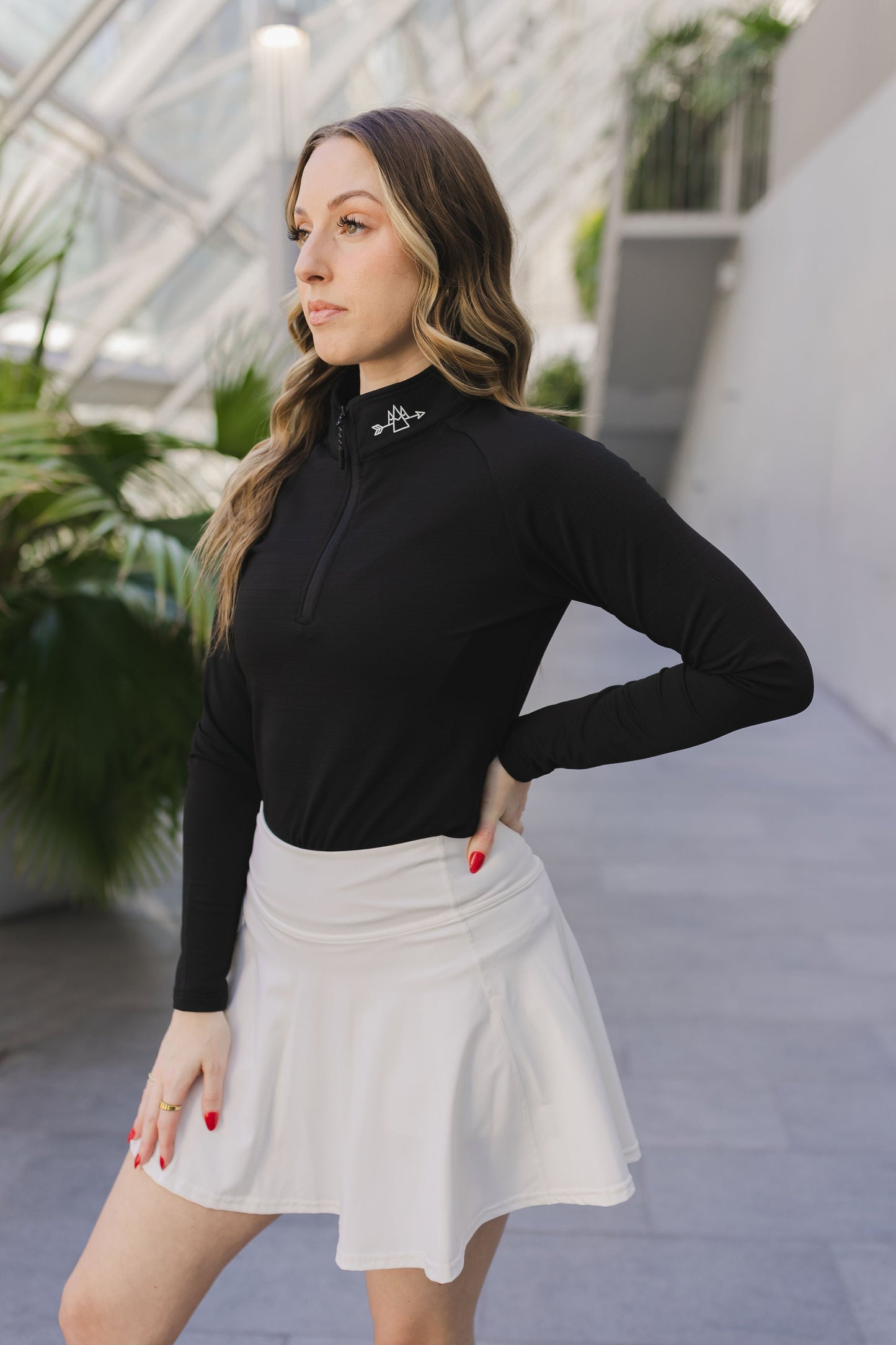 Womens Long Sleeve Zip
