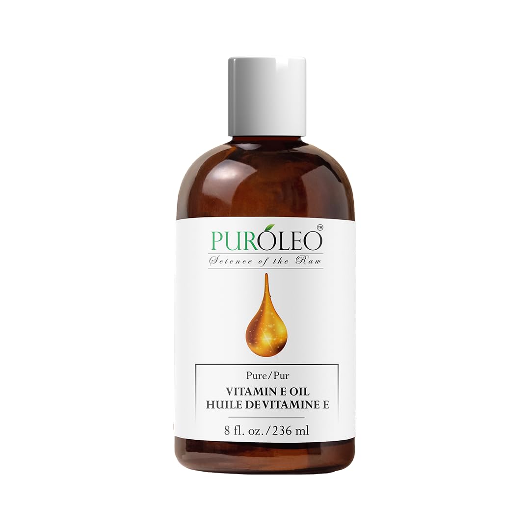 PUROLEO Vitamin E Oil 32 FL Oz/946 ML (Packed in Canada) Pure Vitamin E Oil for Skin, Hair, and Face. A versatile oil suitable for various personal care and cosmetic applications.