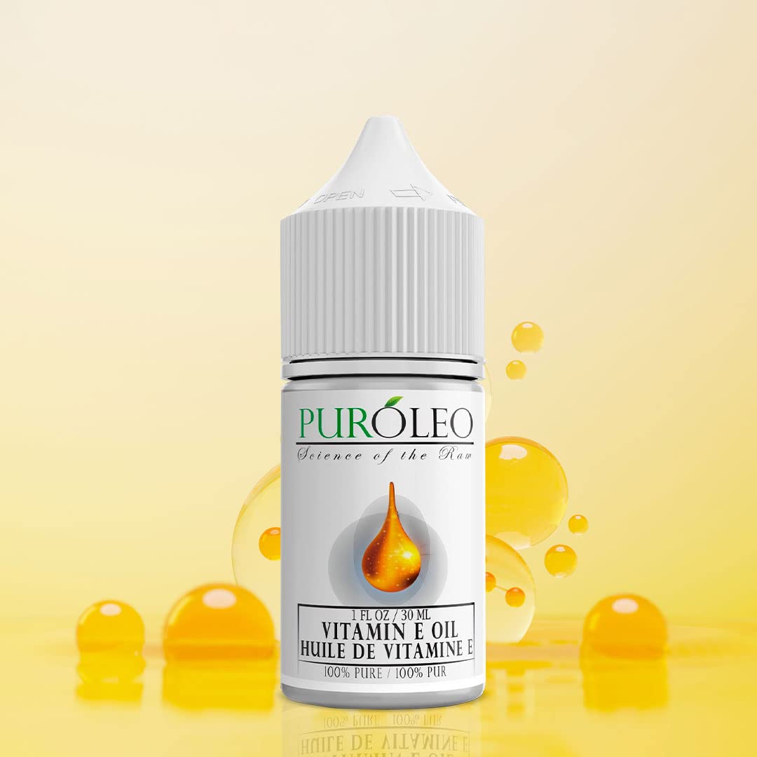 PUROLEO Vitamin E Oil 32 FL Oz/946 ML (Packed in Canada) Pure Vitamin E Oil for Skin, Hair, and Face. A versatile oil suitable for various personal care and cosmetic applications.