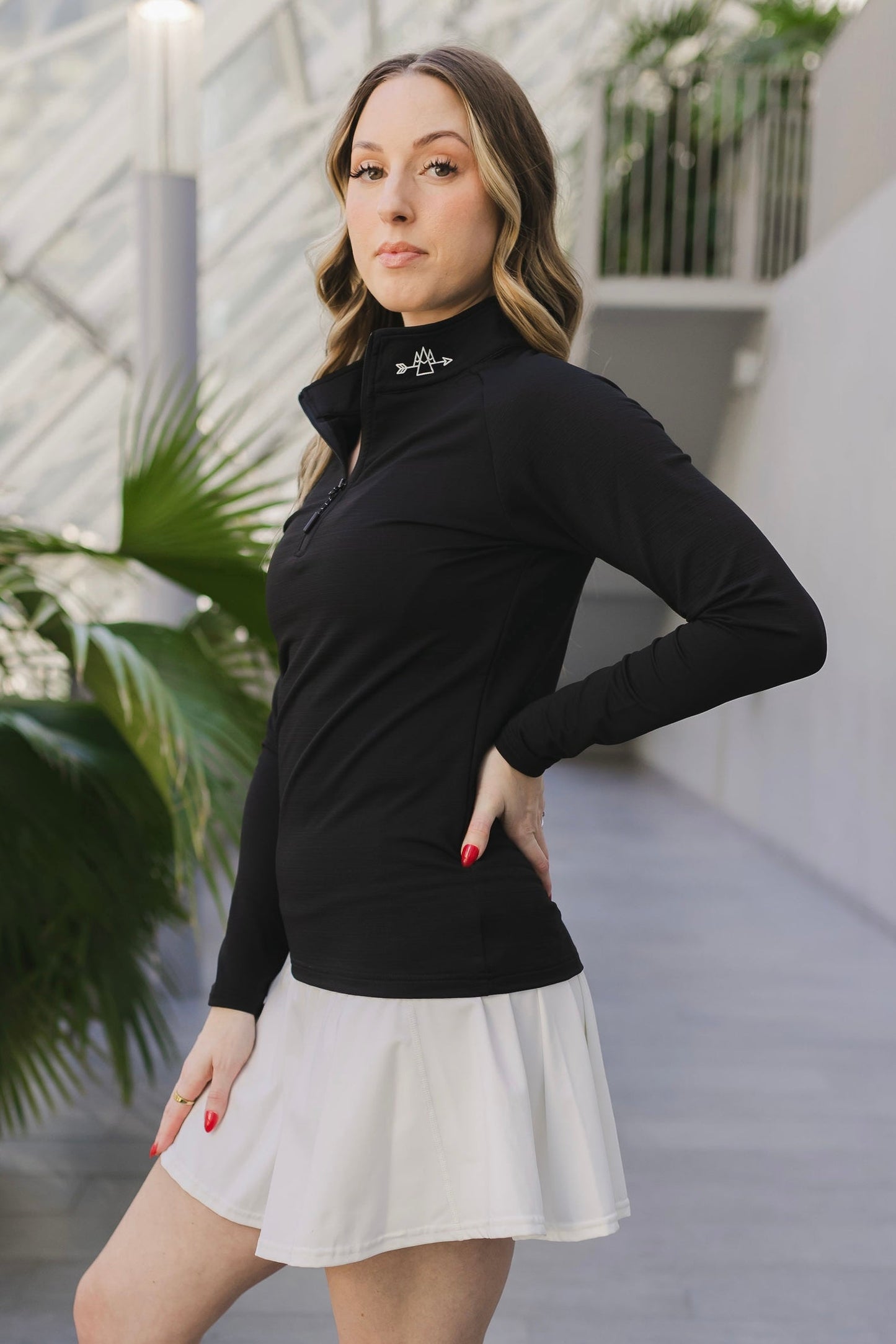 Womens Long Sleeve Zip