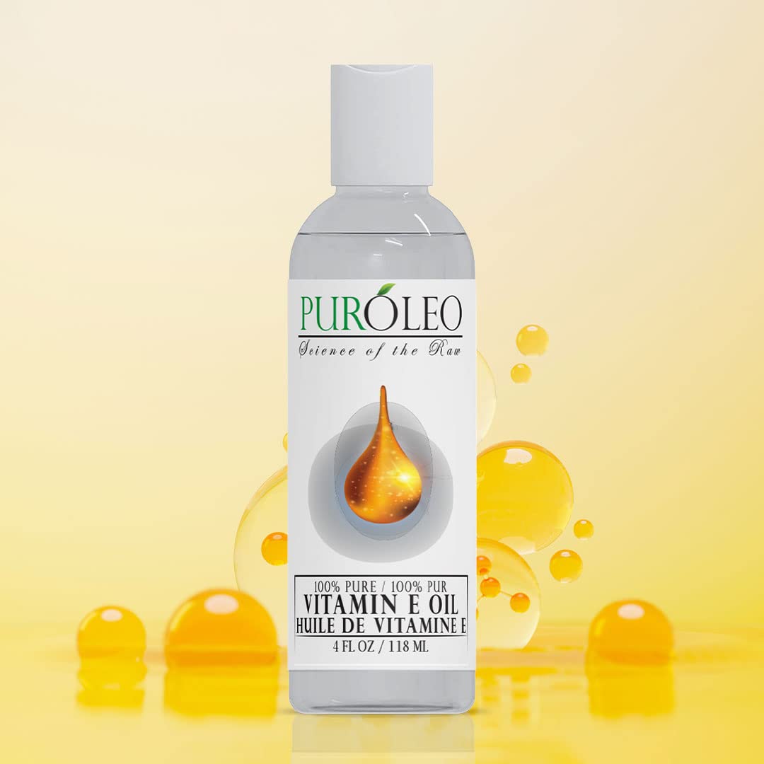 PUROLEO Vitamin E Oil 32 FL Oz/946 ML (Packed in Canada) Pure Vitamin E Oil for Skin, Hair, and Face. A versatile oil suitable for various personal care and cosmetic applications.