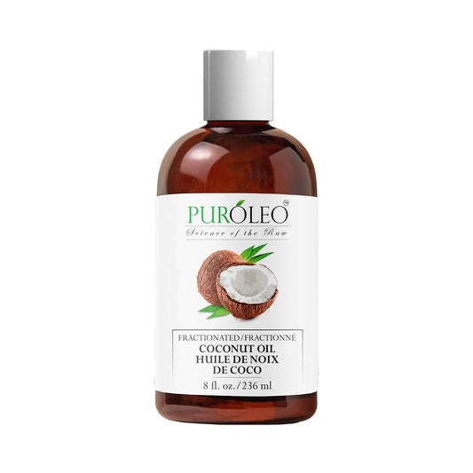 PUROLEO Fractionated Coconut Oil 64 Fl Oz/1900 ML (Packed In Canada) 100% Natural and odorless Moisturizer & Carrier Oil | Hair Skin Body, Aromatherapy, Massage, Makeup Remover | huile de coco, huile massage