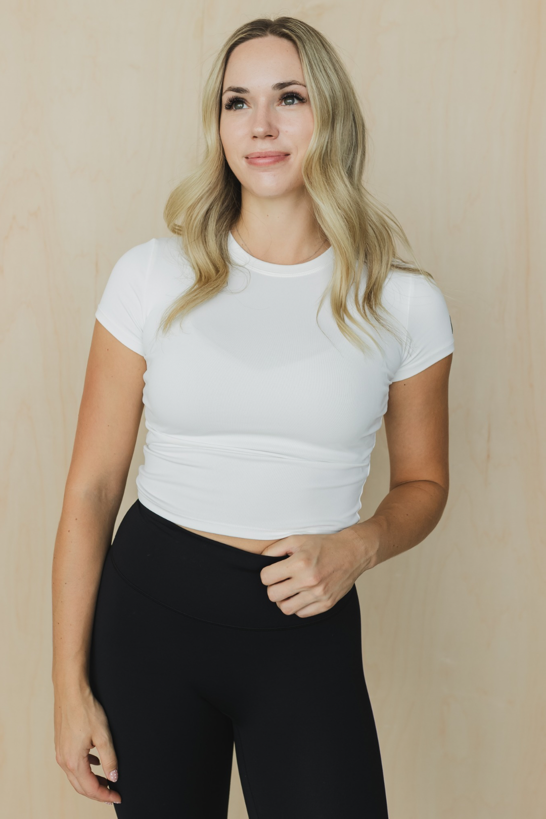 Ribbed cropped tee