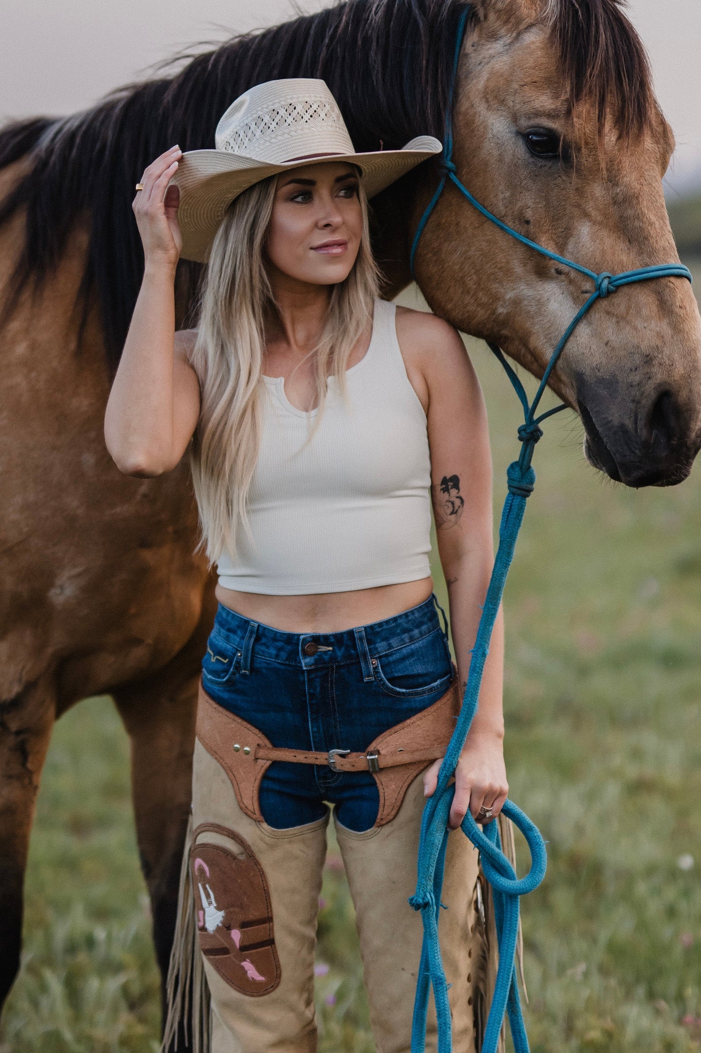 Ribbed Tank Bra Built