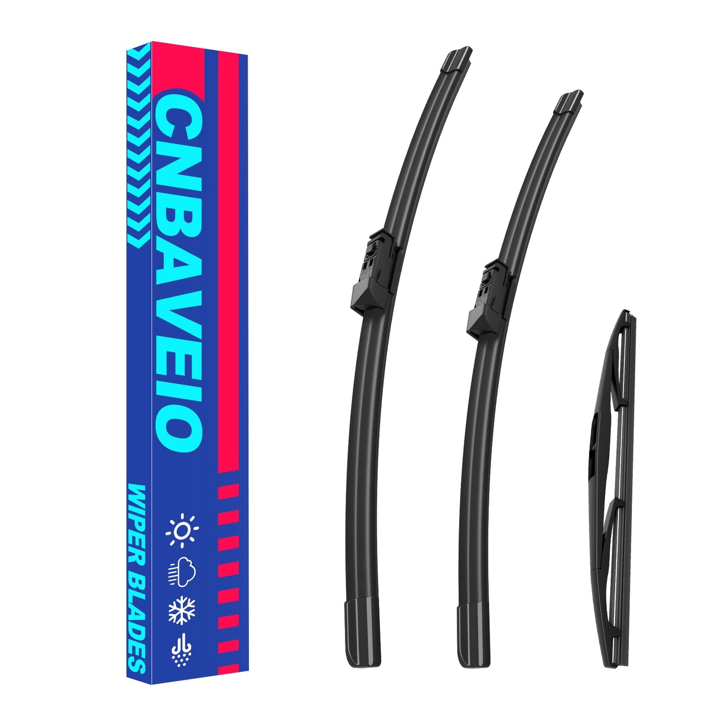 3 Wipers Factory Replacement For Ford Focus 2018 2017 2016 2015 2014 2013 2012 Original Equipment Windshield Wiper Blades Set 28"+28"+12" (Set of 3)