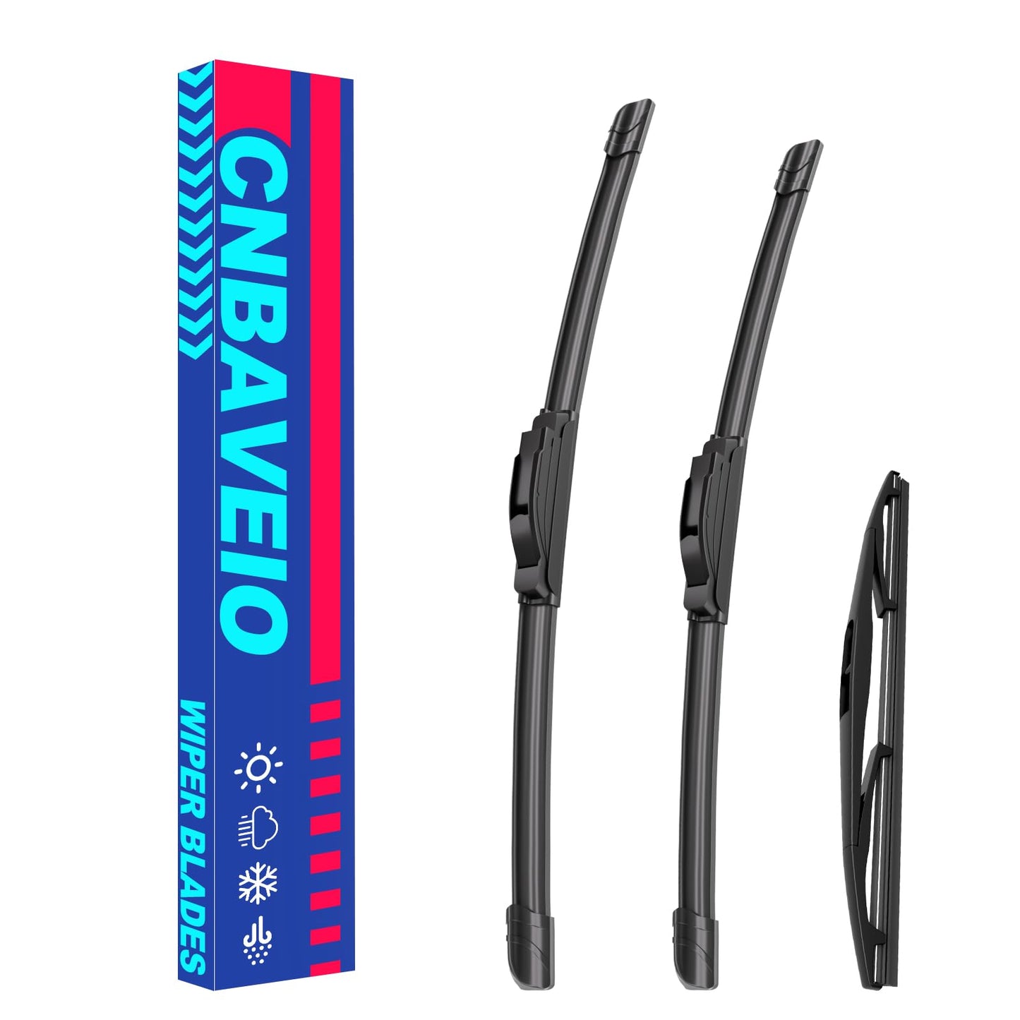 3 Wipers Factory Replacement For Ford Focus 2018 2017 2016 2015 2014 2013 2012 Original Equipment Windshield Wiper Blades Set 28"+28"+12" (Set of 3)