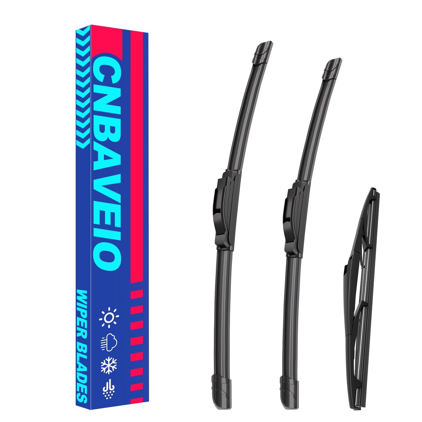 3 Wipers Factory Replacement For Ford Focus 2018 2017 2016 2015 2014 2013 2012 Original Equipment Windshield Wiper Blades Set 28"+28"+12" (Set of 3)