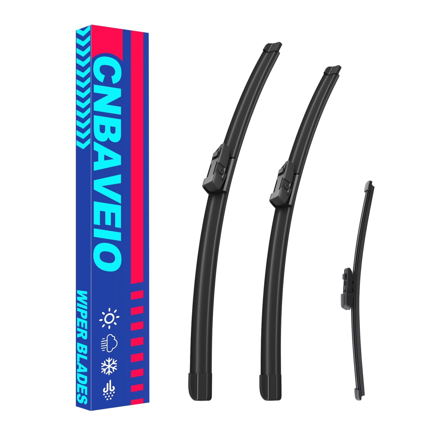 3 Wipers Factory Replacement For Ford Focus 2018 2017 2016 2015 2014 2013 2012 Original Equipment Windshield Wiper Blades Set 28"+28"+12" (Set of 3)