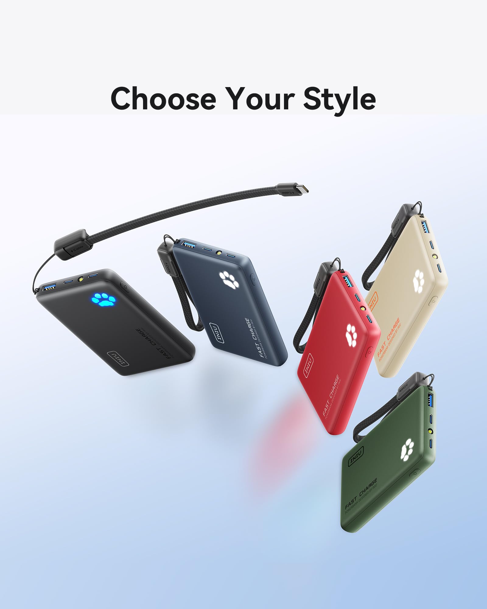 Slim portable charger
