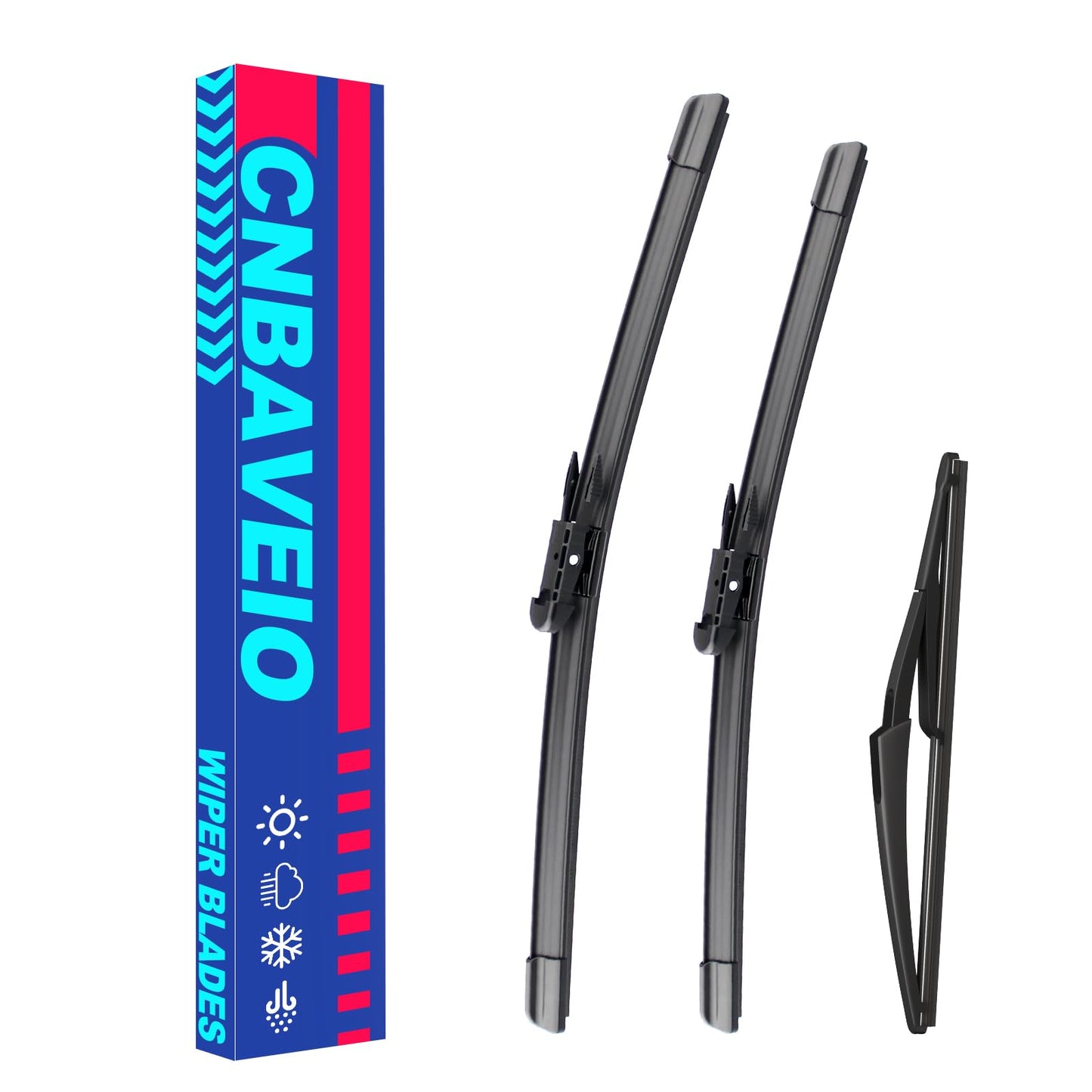 3 Wipers Factory Replacement For Ford Focus 2018 2017 2016 2015 2014 2013 2012 Original Equipment Windshield Wiper Blades Set 28"+28"+12" (Set of 3)