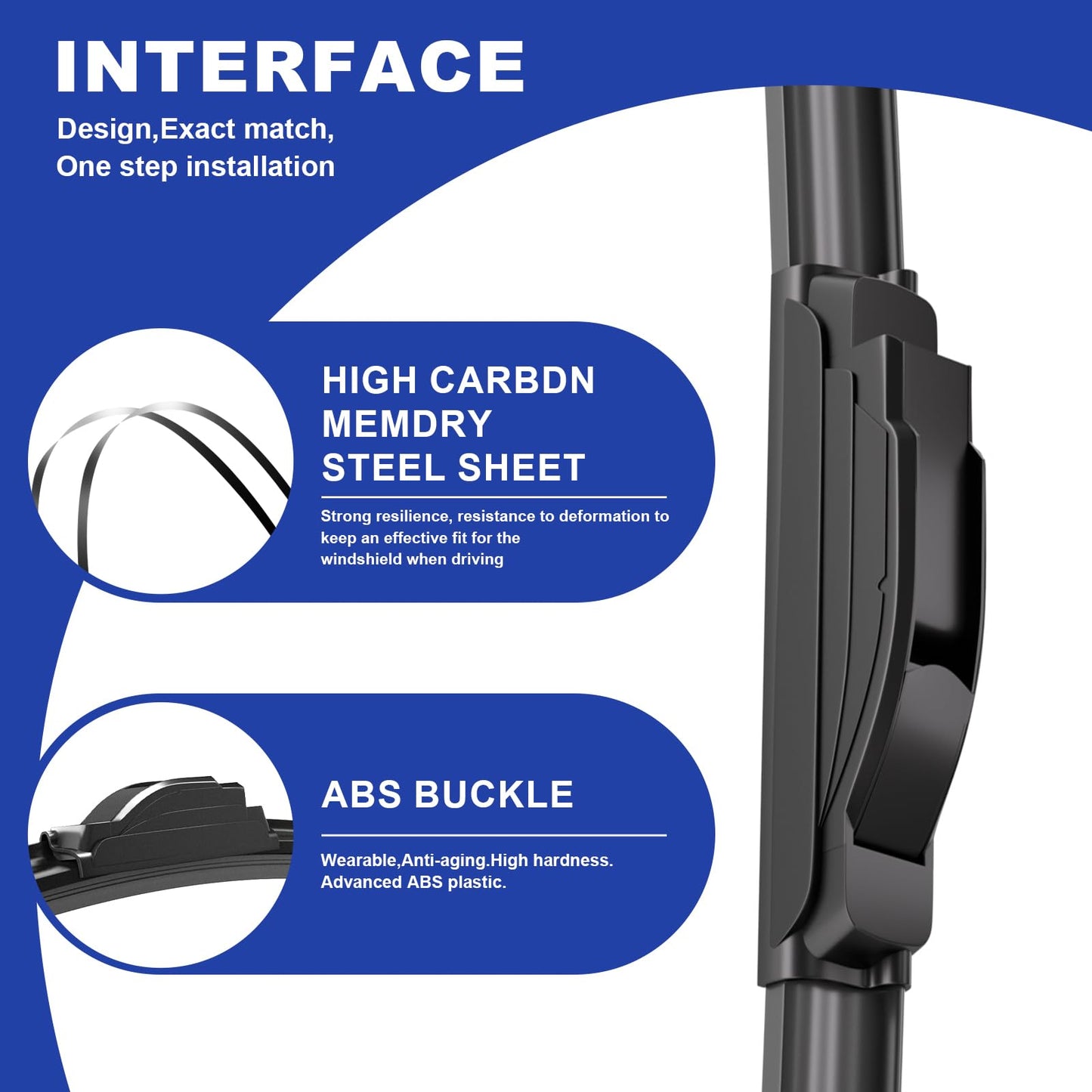 3 Wipers Factory Replacement For Ford Focus 2018 2017 2016 2015 2014 2013 2012 Original Equipment Windshield Wiper Blades Set 28"+28"+12" (Set of 3)