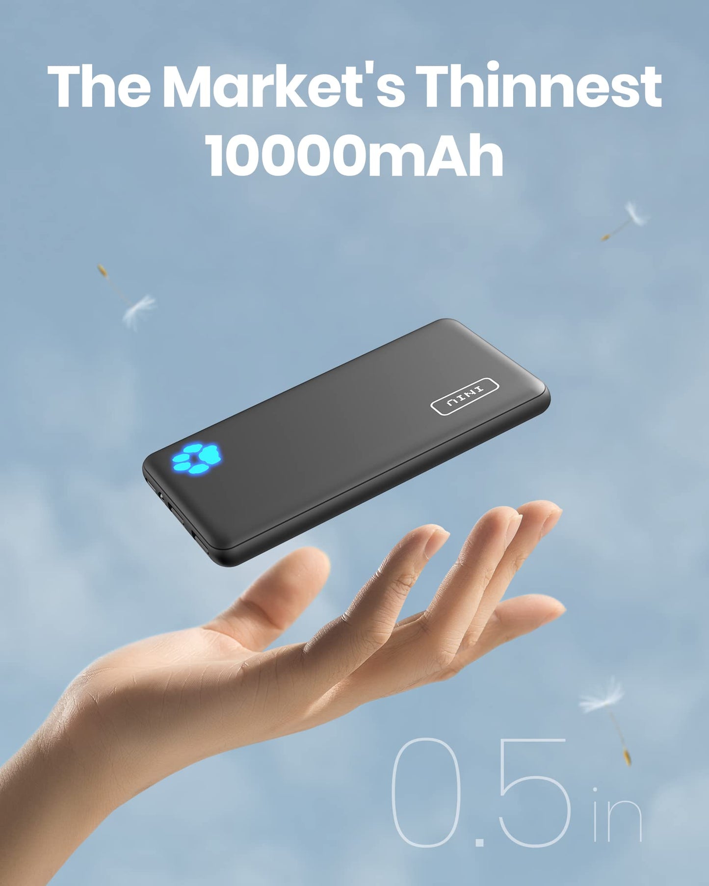 Slim portable charger