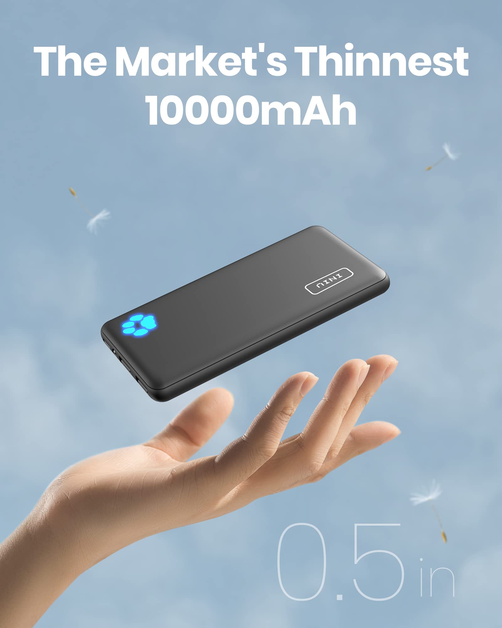 Slim portable charger