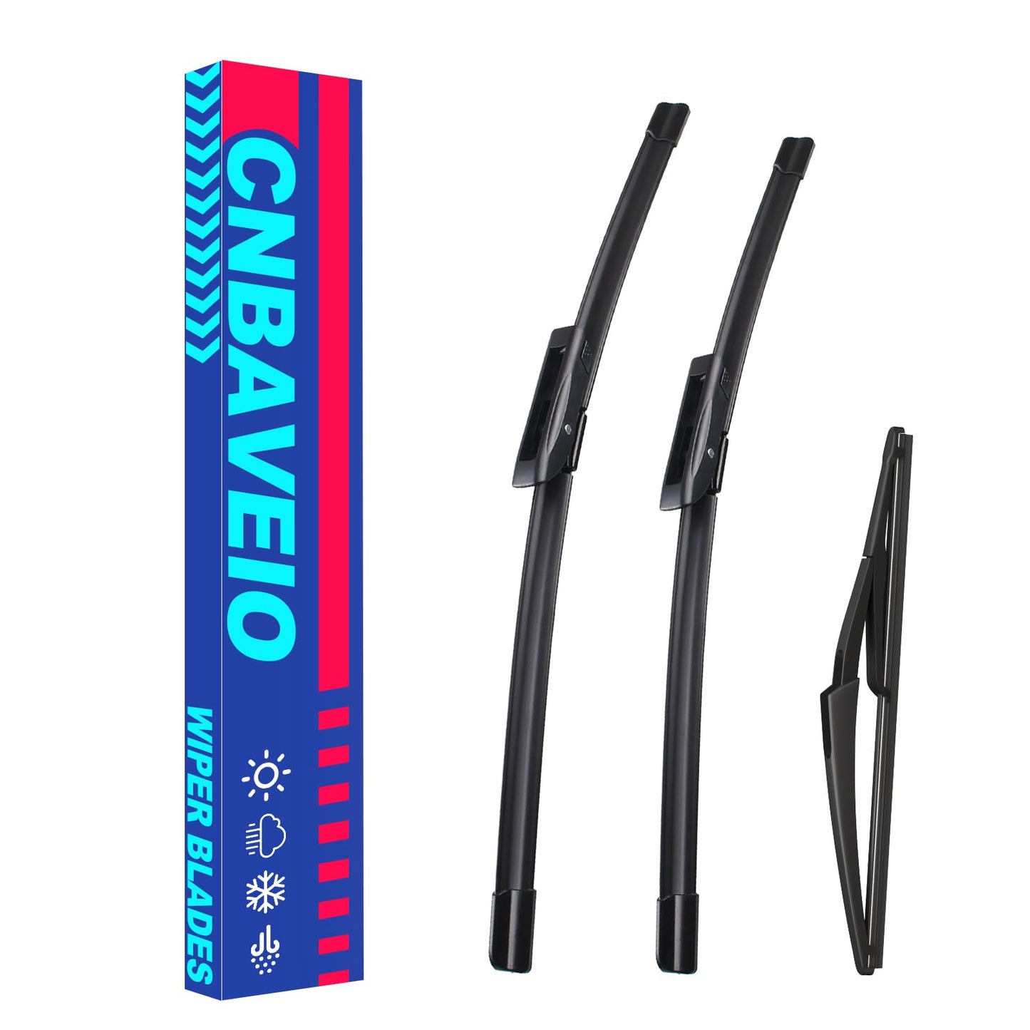 3 Wipers Factory Replacement For Ford Focus 2018 2017 2016 2015 2014 2013 2012 Original Equipment Windshield Wiper Blades Set 28"+28"+12" (Set of 3)