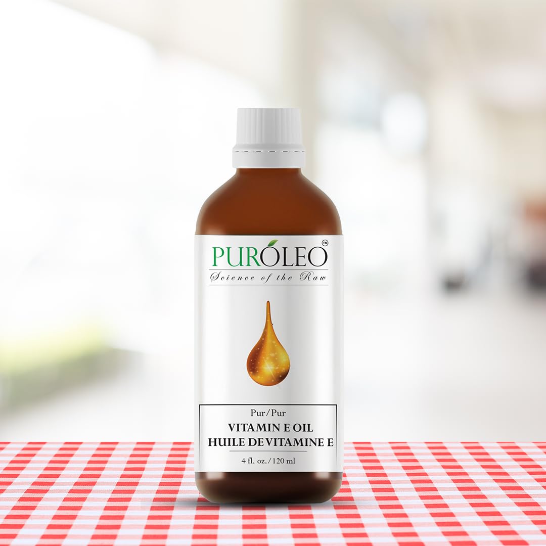 PUROLEO Vitamin E Oil 32 FL Oz/946 ML (Packed in Canada) Pure Vitamin E Oil for Skin, Hair, and Face. A versatile oil suitable for various personal care and cosmetic applications.