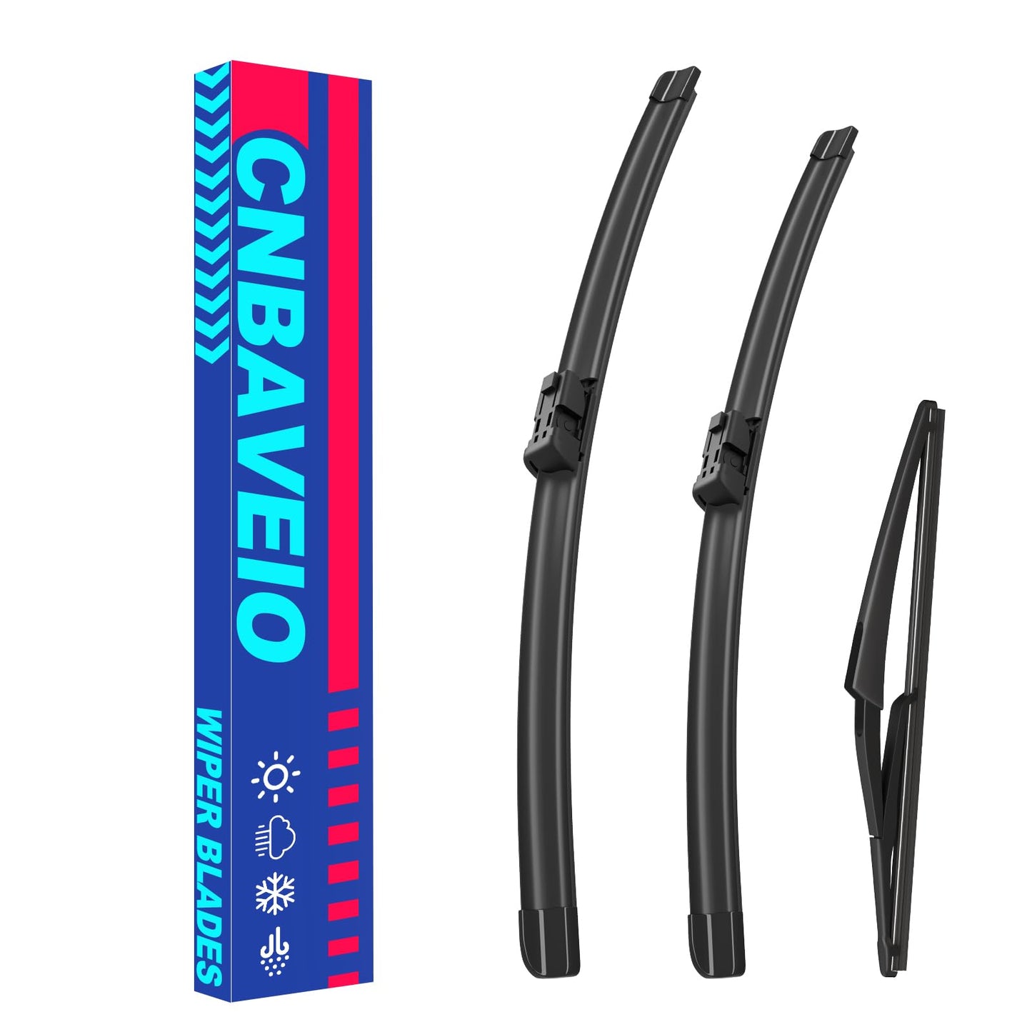 3 Wipers Factory Replacement For Ford Focus 2018 2017 2016 2015 2014 2013 2012 Original Equipment Windshield Wiper Blades Set 28"+28"+12" (Set of 3)