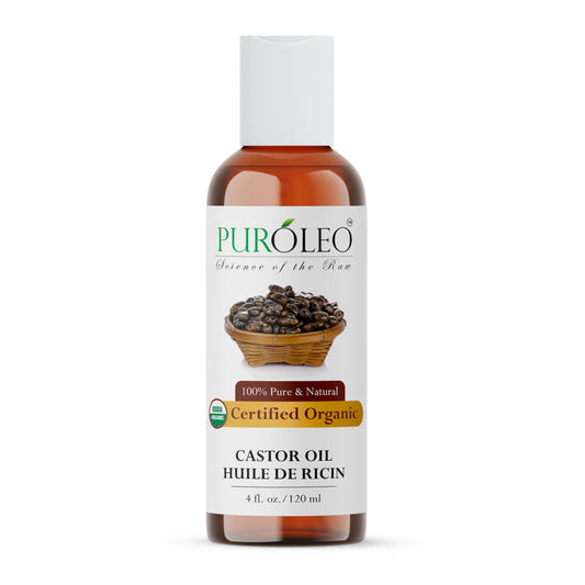 PUROLEO Castor Oil 64 Fl Oz/1900 ML (Packed In Canada) 100% Pure and Natural Hair, Lash, Beard, Eyelashes & Eyebrow Oil Black castor oil for brow lashes, Make eyelash serum, hair serum for dry hair and frizzy | huile de ricin pour huile de ricin pour chev
