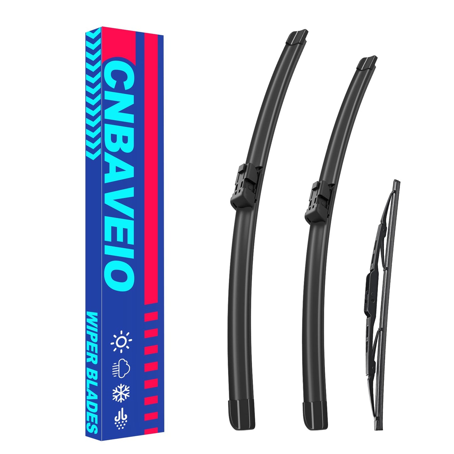 3 Wipers Factory Replacement For Ford Focus 2018 2017 2016 2015 2014 2013 2012 Original Equipment Windshield Wiper Blades Set 28"+28"+12" (Set of 3)