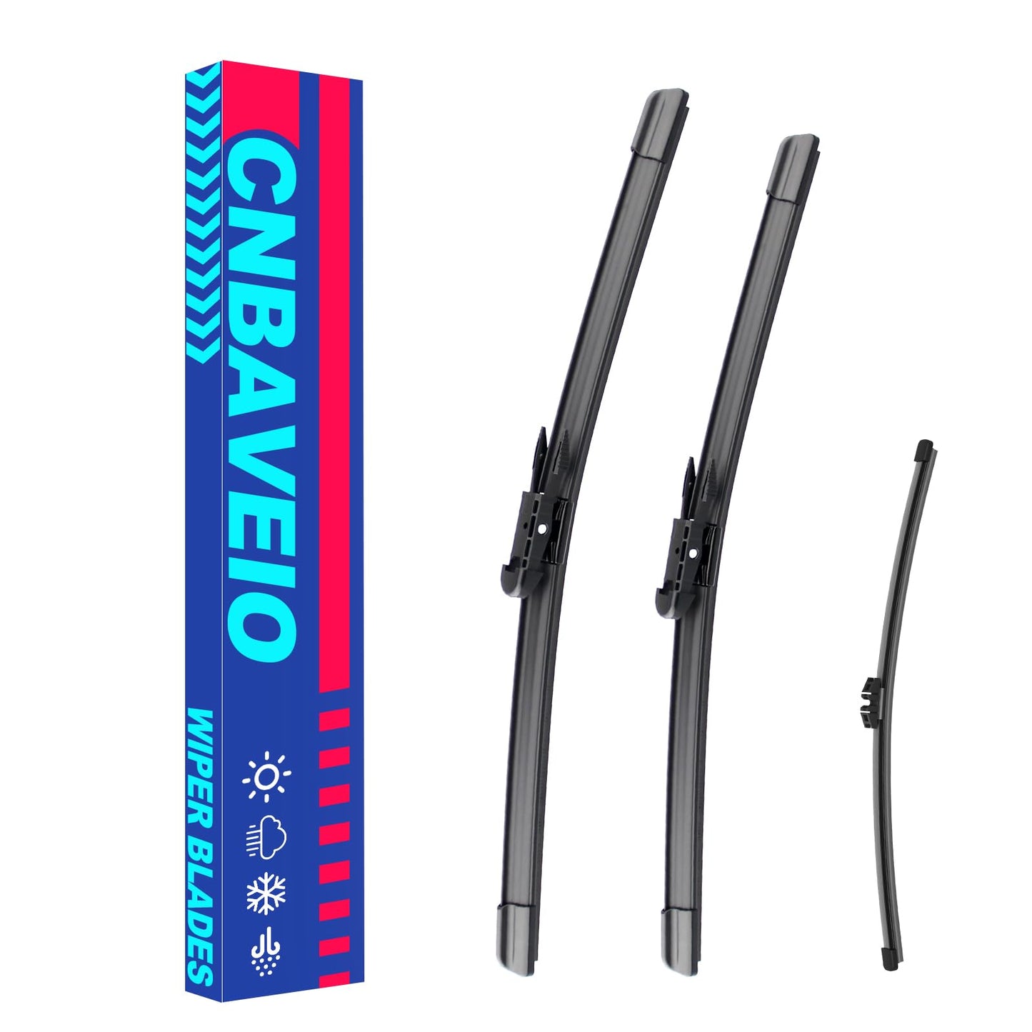 3 Wipers Factory Replacement For Ford Focus 2018 2017 2016 2015 2014 2013 2012 Original Equipment Windshield Wiper Blades Set 28"+28"+12" (Set of 3)