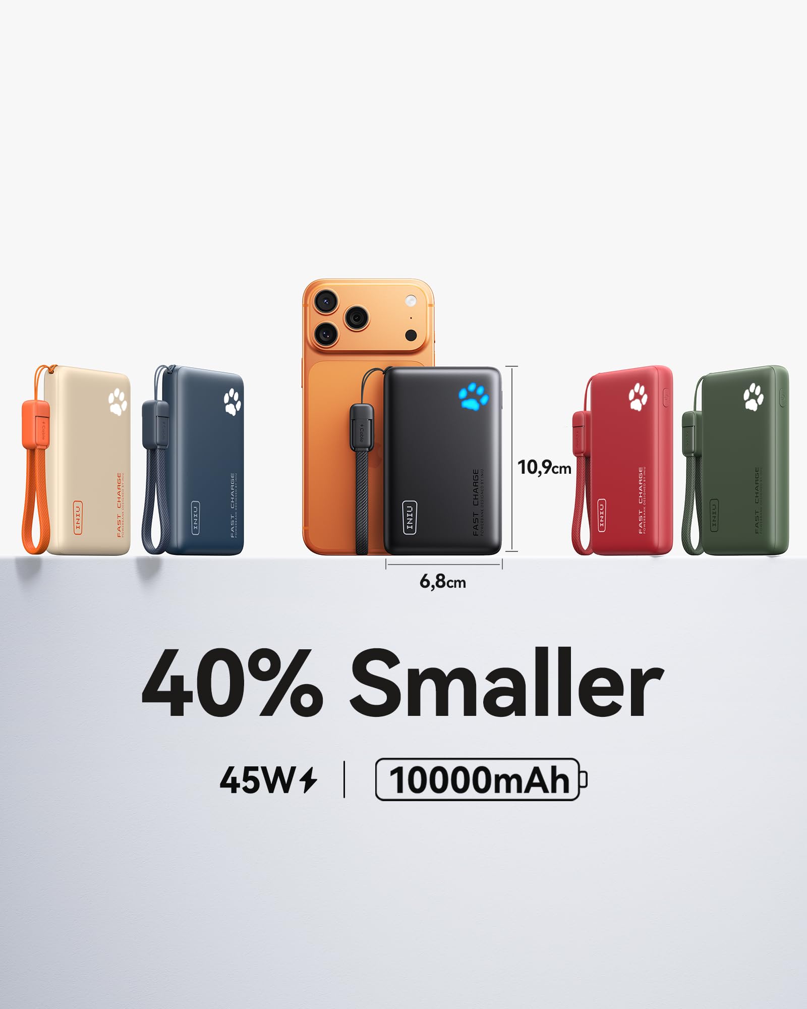 Slim portable charger