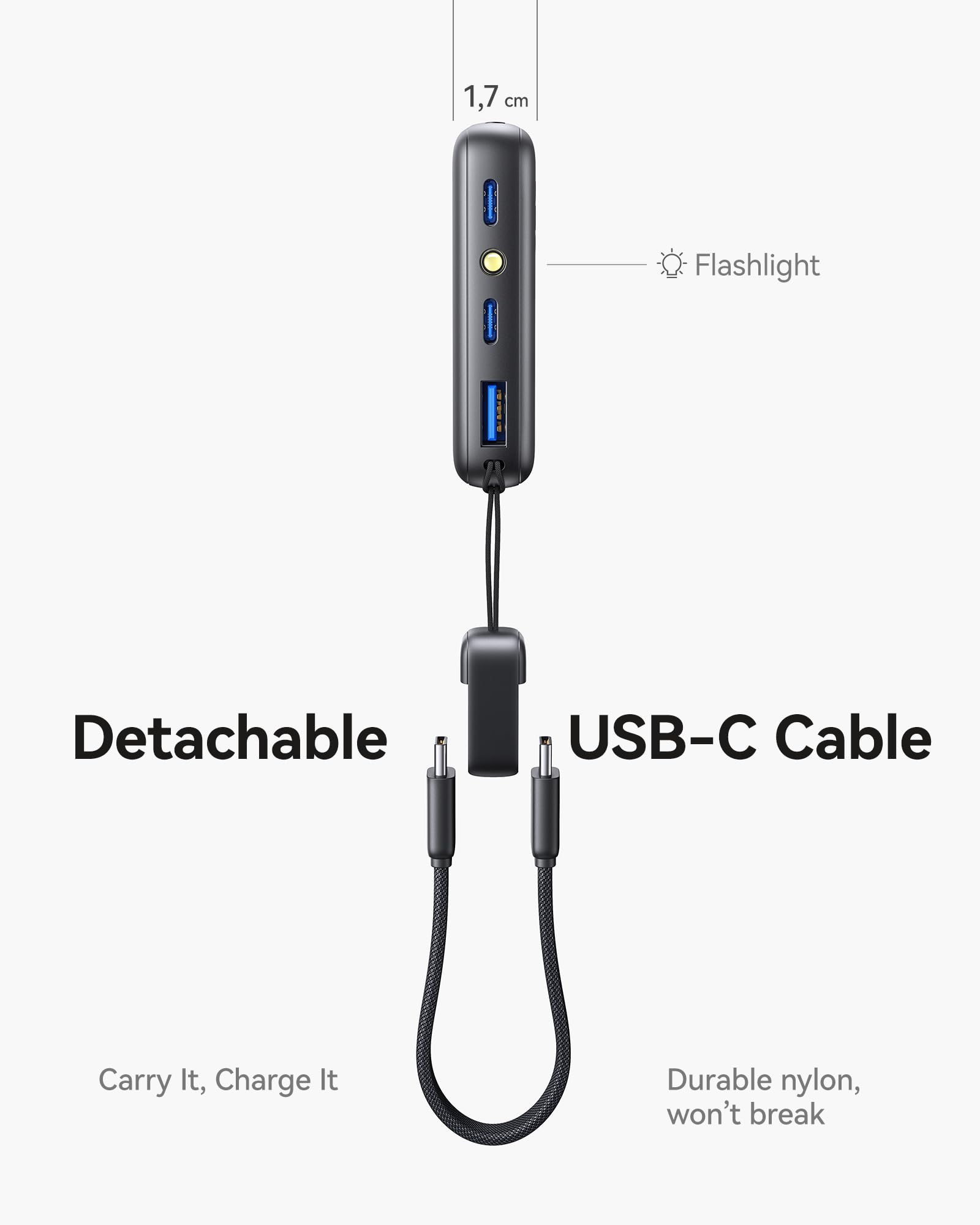 Slim portable charger