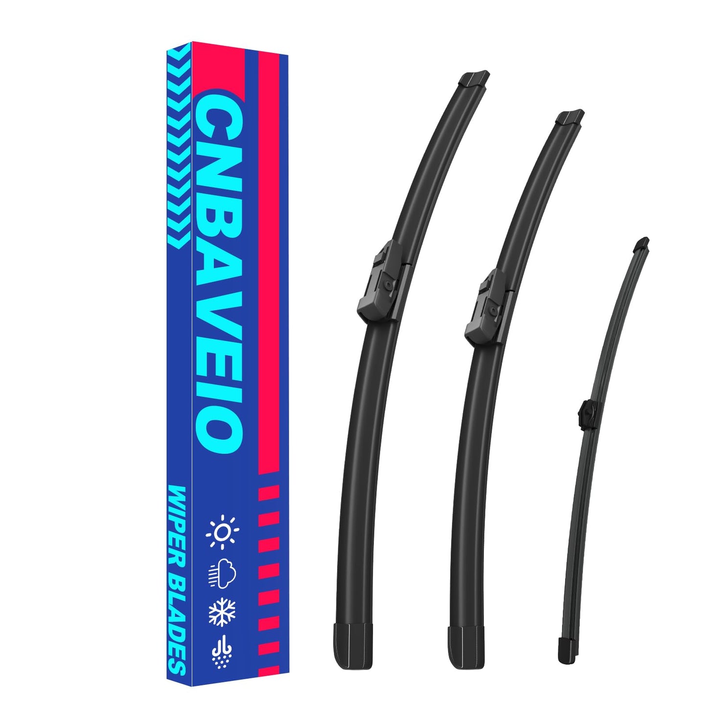 3 Wipers Factory Replacement For Ford Focus 2018 2017 2016 2015 2014 2013 2012 Original Equipment Windshield Wiper Blades Set 28"+28"+12" (Set of 3)