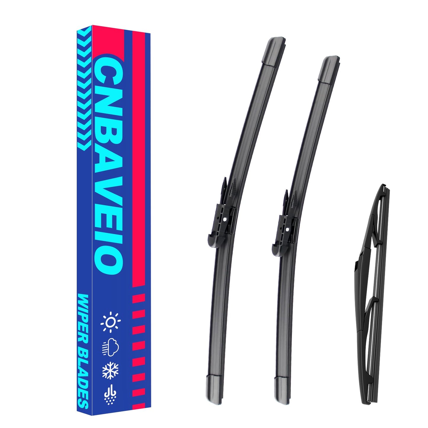 3 Wipers Factory Replacement For Ford Focus 2018 2017 2016 2015 2014 2013 2012 Original Equipment Windshield Wiper Blades Set 28"+28"+12" (Set of 3)