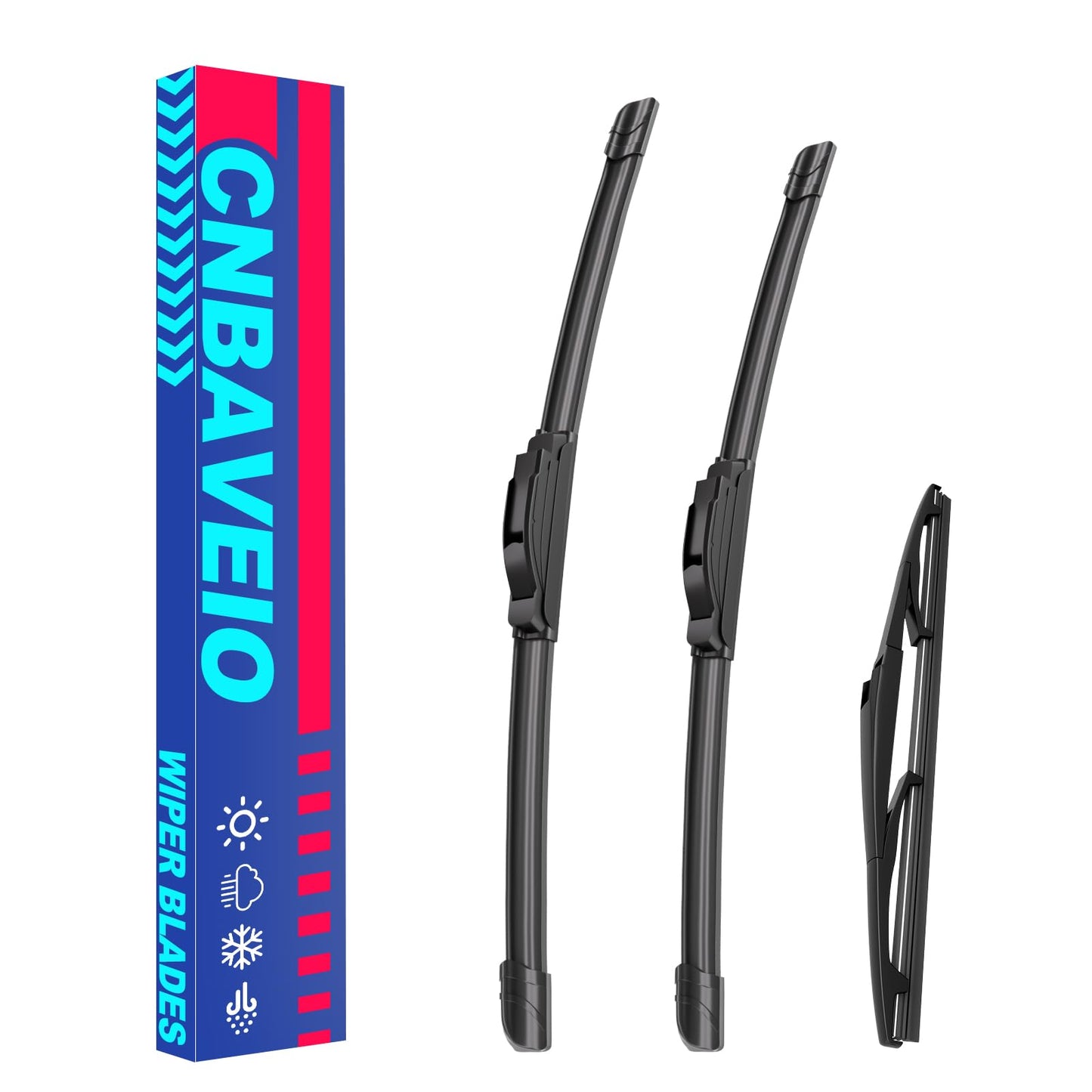 3 Wipers Factory Replacement For Ford Focus 2018 2017 2016 2015 2014 2013 2012 Original Equipment Windshield Wiper Blades Set 28"+28"+12" (Set of 3)