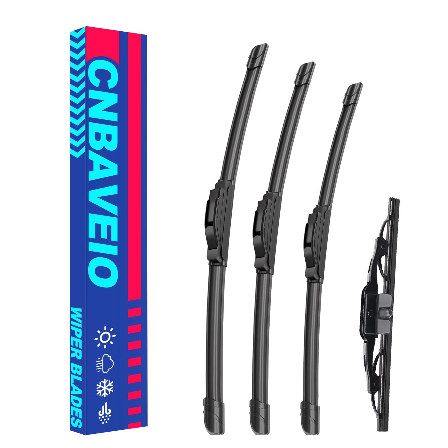 3 Wipers Factory Replacement For Ford Focus 2018 2017 2016 2015 2014 2013 2012 Original Equipment Windshield Wiper Blades Set 28"+28"+12" (Set of 3)