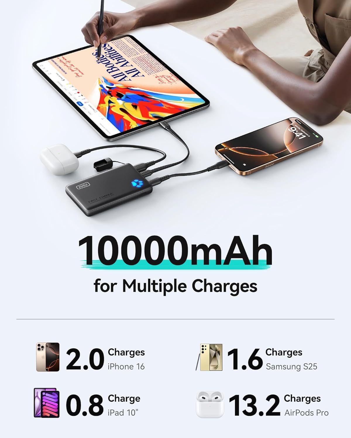 Slim portable charger