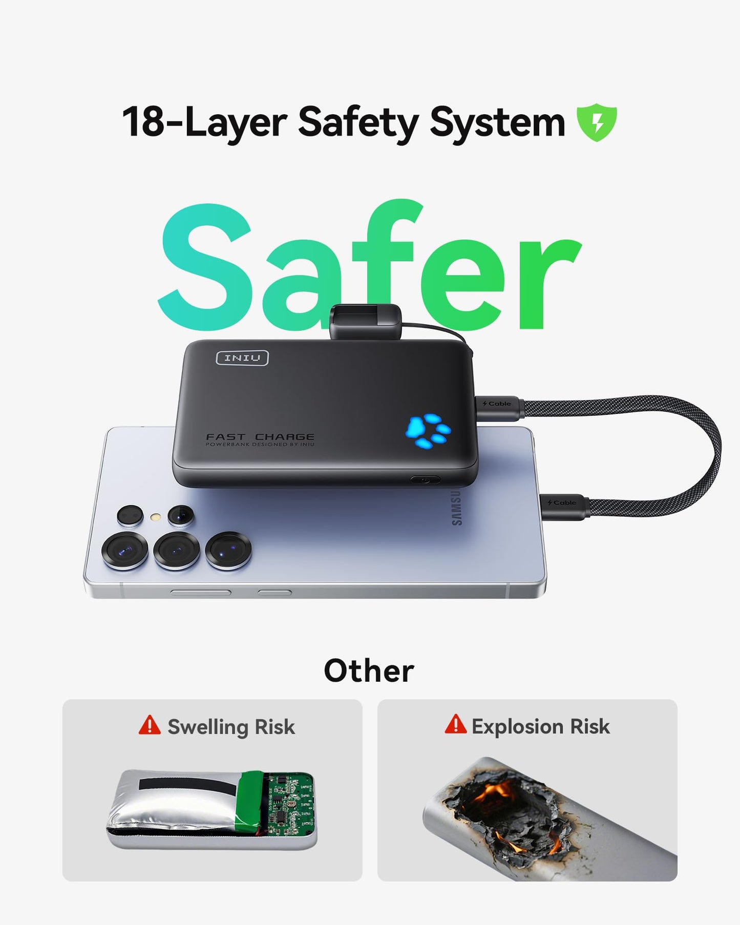 Slim portable charger
