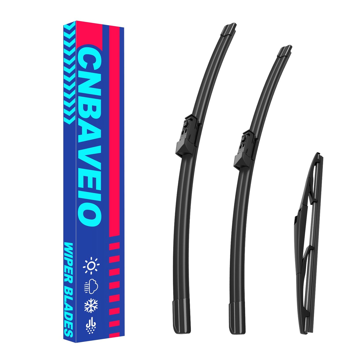 3 Wipers Factory Replacement For Ford Focus 2018 2017 2016 2015 2014 2013 2012 Original Equipment Windshield Wiper Blades Set 28"+28"+12" (Set of 3)