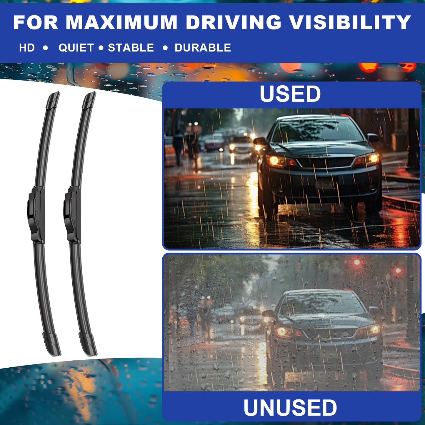 3 Wipers Factory Replacement For Ford Focus 2018 2017 2016 2015 2014 2013 2012 Original Equipment Windshield Wiper Blades Set 28"+28"+12" (Set of 3)