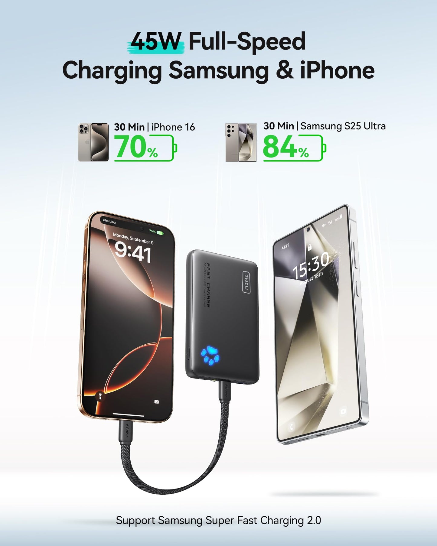Slim portable charger
