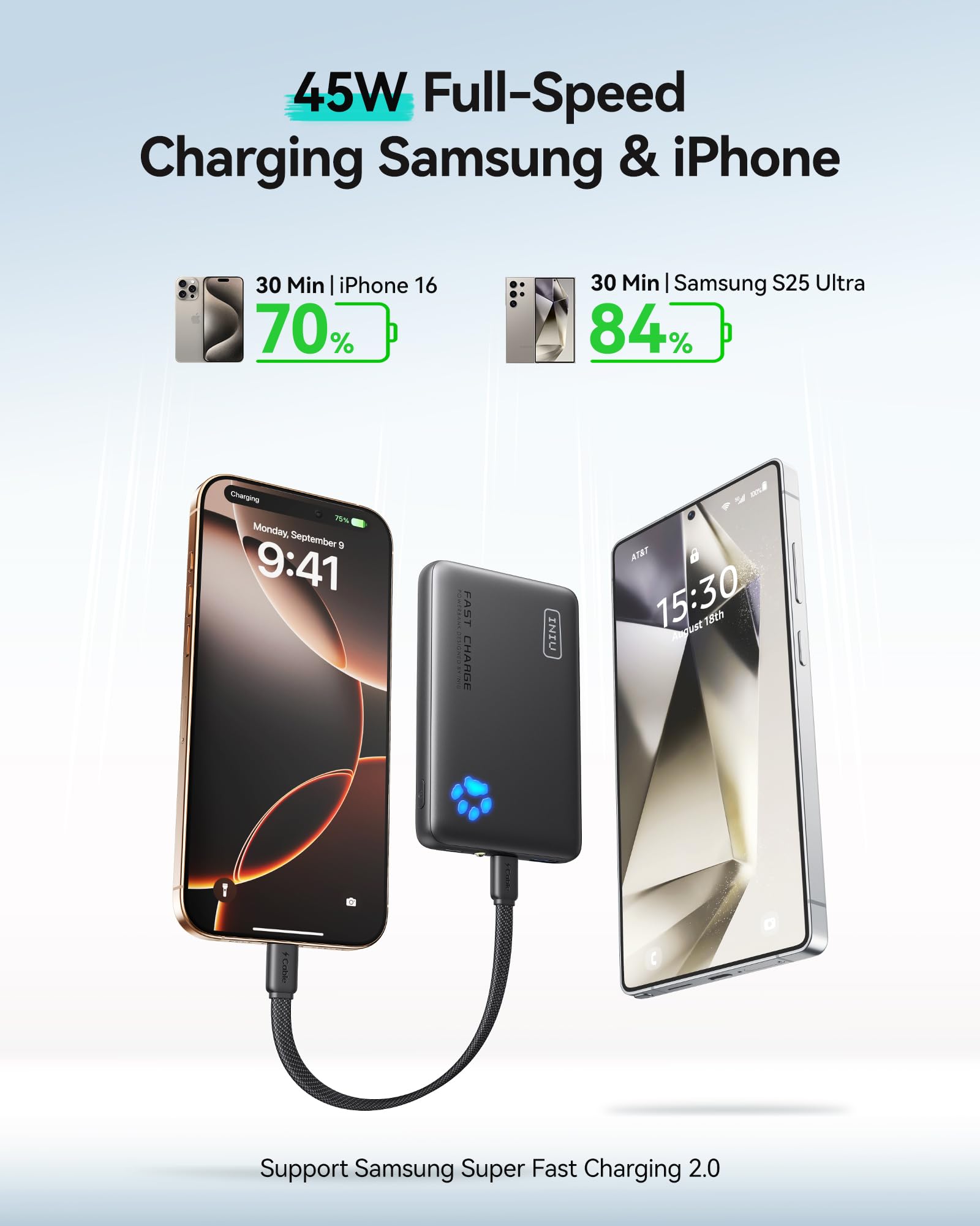 Slim portable charger