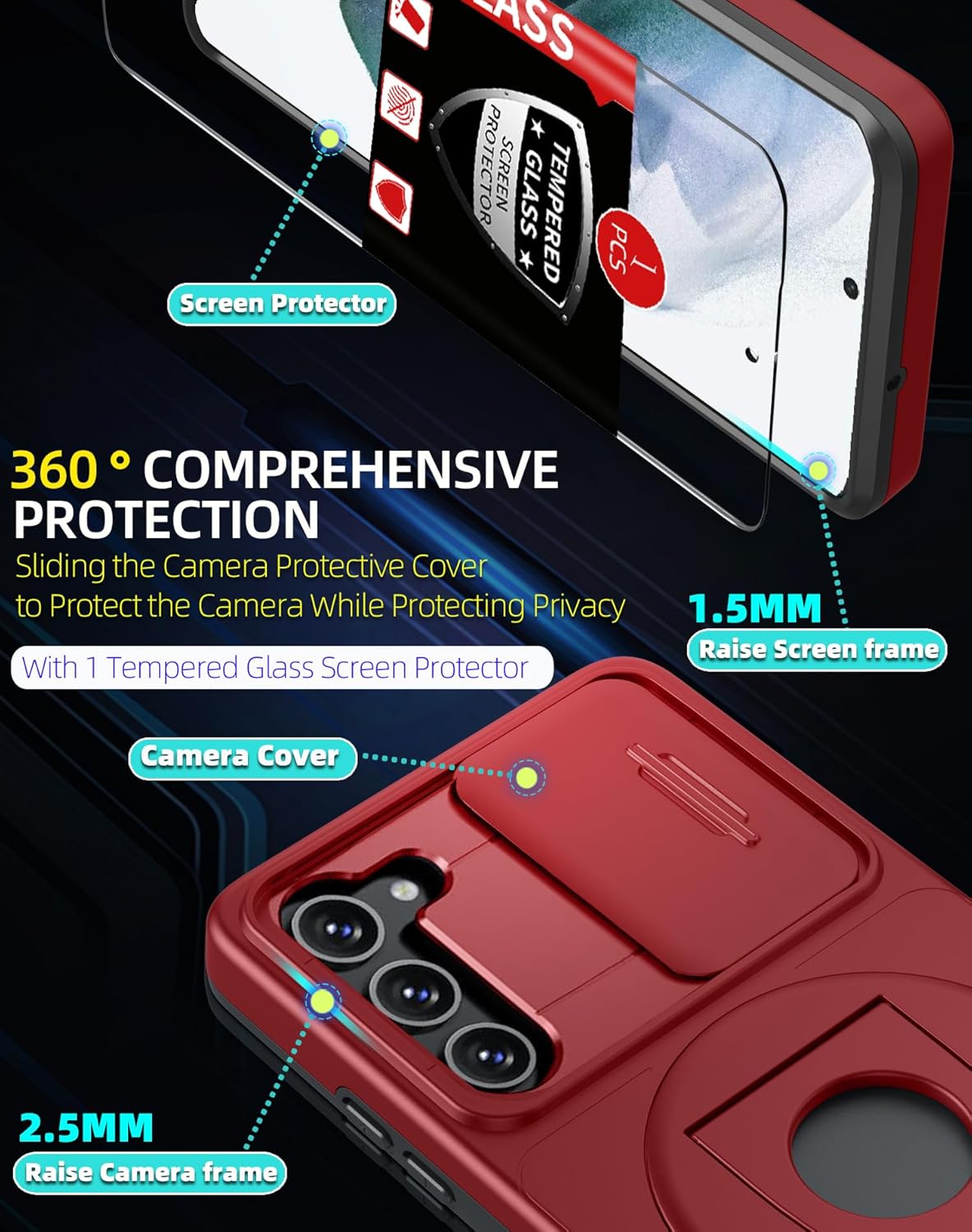 Samsung Galaxy S23 Ultra Case Magnetic Compatible with MagSafe Wireless Charging