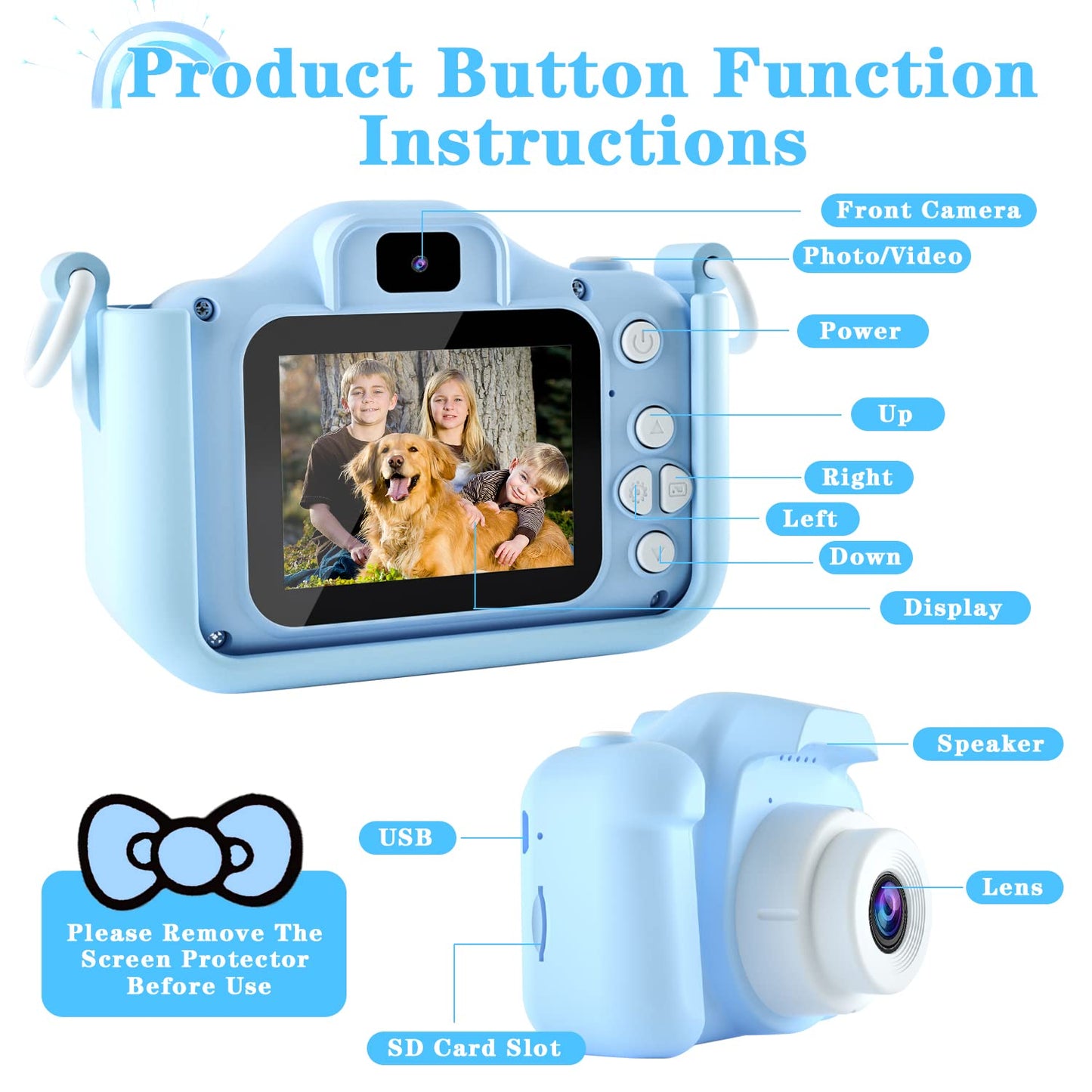 Kids Digital Camera for Toddler with Video